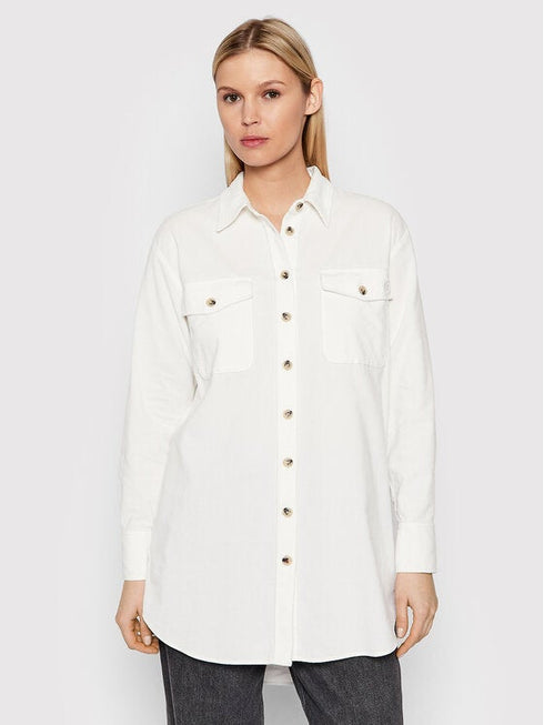 Camicia Donna Corduroy Over Panna TOMMY HILFIGER- Francavilla Moda